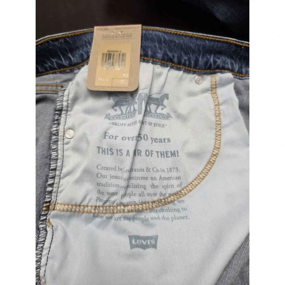 Levi's 505 Jeans Eco Ease Regular Fit Straight Leg Stretch Big‎ &Tall Size 54X32